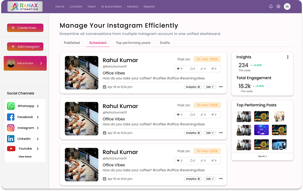 Instagram Dashboard
